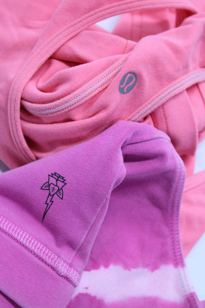 Electric & Rose Women's Cotton Tie Dye Sport Bra Pink Size S Lot 2