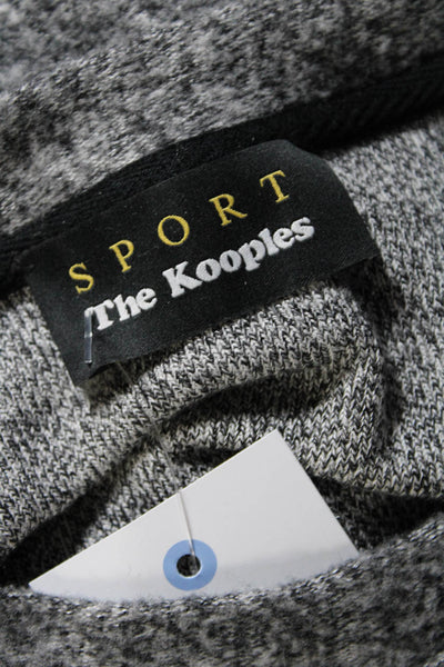 Sport The Kooples Womens Long Sleeve Lace Trim Scoop Neck Sweater Gray Small