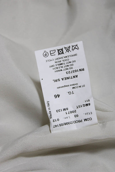 Armani Collezioni Women's Printed Three Button Blazer Gray Size 10