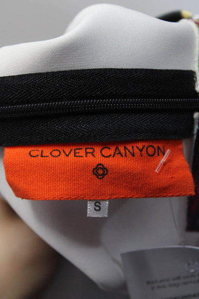 Clover Canyon Womens Floral Print Keyhole Back Sheath Dress Multicolor Size S