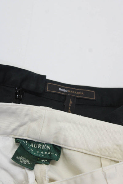 Lauren Ralph Lauren BCBGMaxazria Womens Pants Skirt White Black Size 4 Lot 2