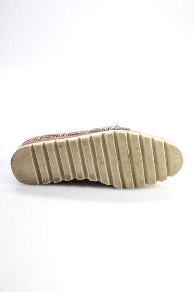 Bernardo Womens Plaid Pattern Slip On Almond Toe Loafer Flats Shoes Gray Size 6