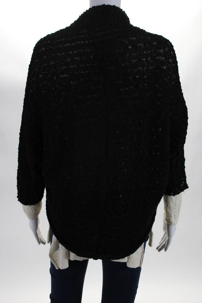 Michael Stars Joie Womens Black Knit Open Front Shawl Sweater Top Size 2 lot 2