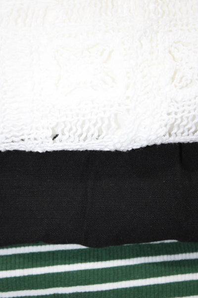 Zara Womens Open Striped Solid Maxi Dress White Black Green Size XS/S/M Lot 3