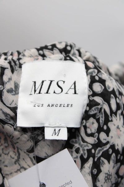 Misa Womens Floral Print Off Shoulder Ruffled Blouson Dress Multicolor Size M