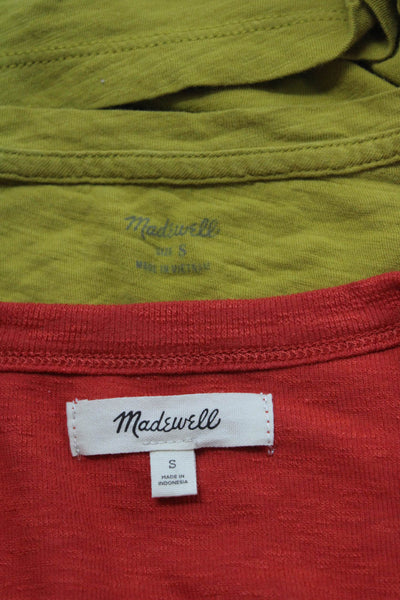 Madewell Women's Sleeveless Tops White Red Yellow Size S Lot 3