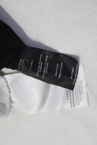 Cuts Nike Men's Crewneck Tee Short Sleeve Polo Shirt Black White Size M Lot 2