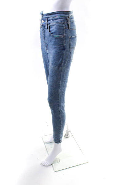 Levis Womens Denim High Rise Super Skinny Ankle Jeans Blue Size 27