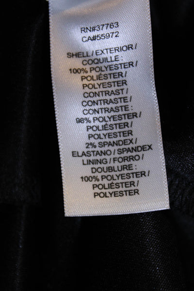 Laundry by Shelli Segal Womens Racerback Pencil Dress Black White Size 8
