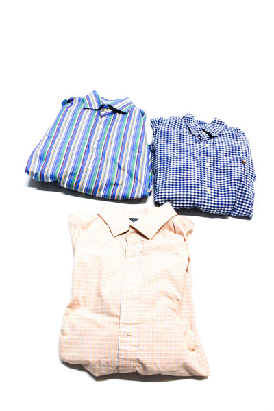 Polo Ralph Lauren Mens Button Down Shirts Size Large Medium 18 34/35 Lot 3