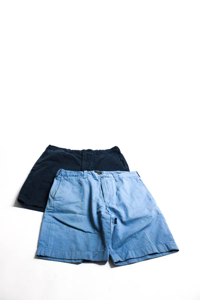 J Crew Men's Cotton Flat Front Shorts Blue Size 32 Lot 2