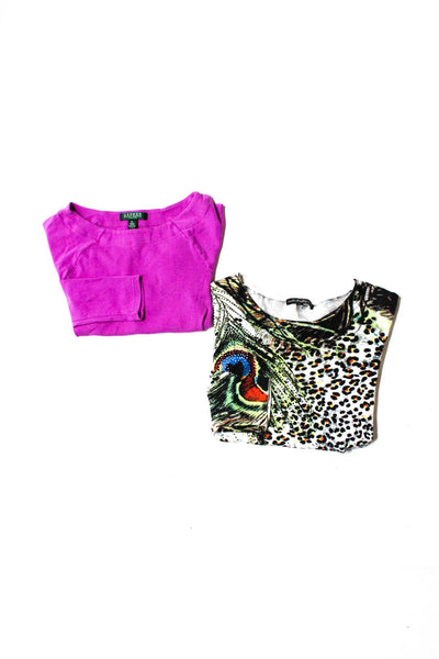 Lauren Ralph Lauren Pierri Womens Pink Long Sleeve Blouse Top Size PL lot 2
