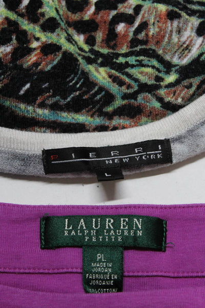 Lauren Ralph Lauren Pierri Womens Pink Long Sleeve Blouse Top Size PL lot 2