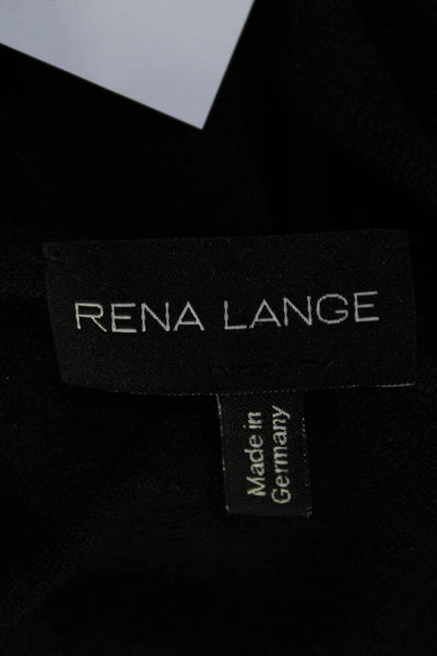 Rena Lange Women's Scoop Neck Wool Knit Tank Top Black Size L