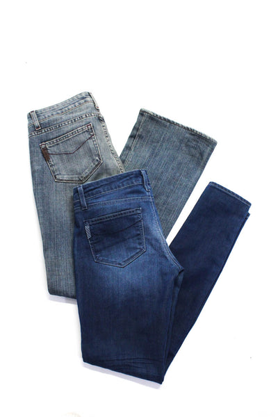 Paige Denim Womens Cotton Bootcut Jeans Skinny Leggings Blue Size 27 28 Lot 2