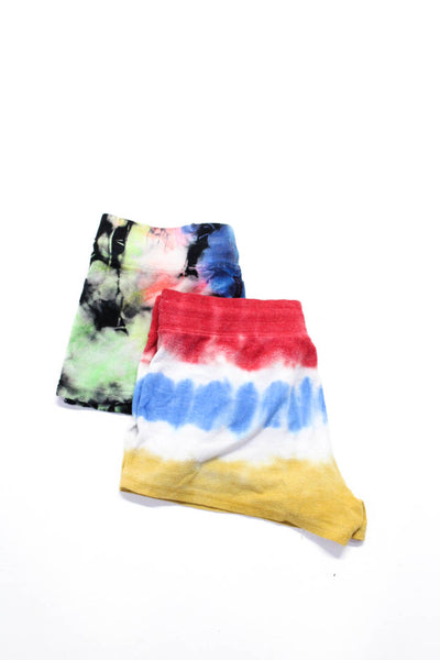 Hard Tail P.J. Salvage Womens Tie Dye Sweat Shorts Multicolor Size M/L Lot 2