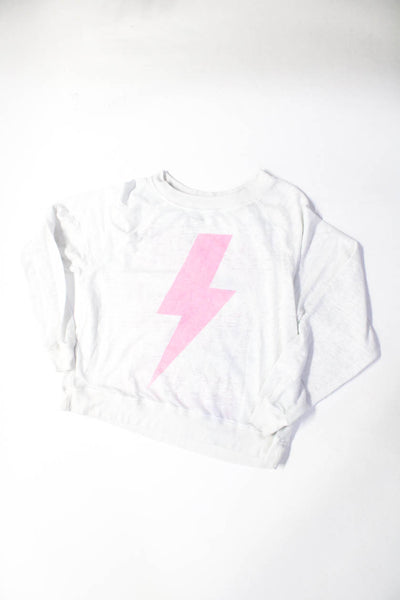 Recycled Karma Honeydew P.J. Salvage Womens Graphic Sweatshirt White S/M Lot 3