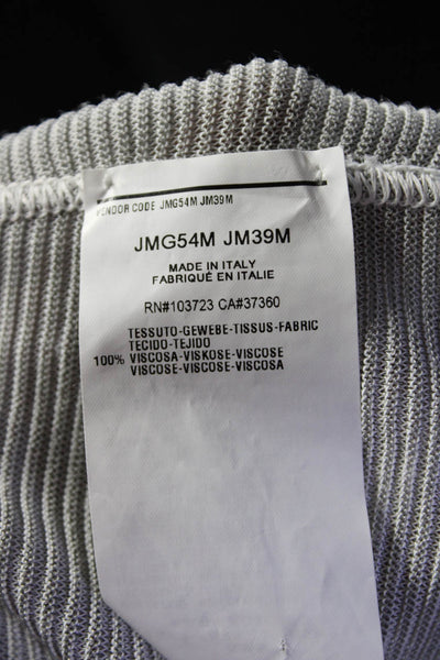 Armani Collezioni Womens Striped Print Tank Top Cardigan Set Gray White Size 6