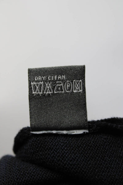 Per Se Womens Long Sleeve Satin Crew Neck Sweater Dress Black Size Medium
