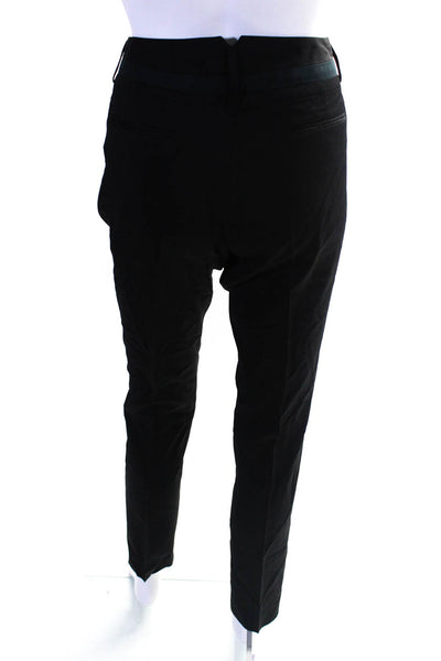 Comptoir Des Cotonniers Womens Wool Flat Front Slim Dress Pants Black Size 38