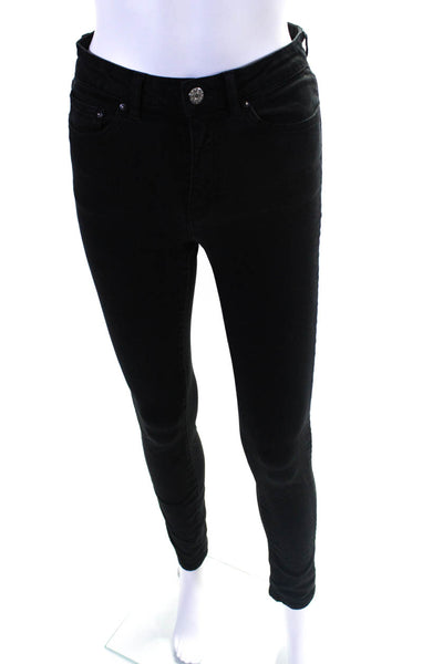 Acne Studios Womens Denim Mid Rise Non-Distressed Skinny Jeans Black Size 28/32