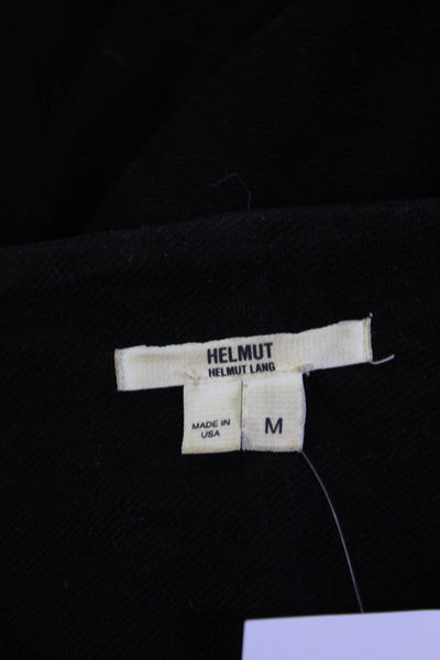 Helmut Helmut Lang Womens Solid Double Zip Detail Soft Biker Jacket Black Size M