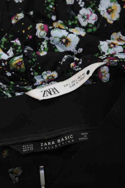Zara Basic Collection Womens Floral Lace Zip Blouse Multicolor Size XS/M/L Lot 3