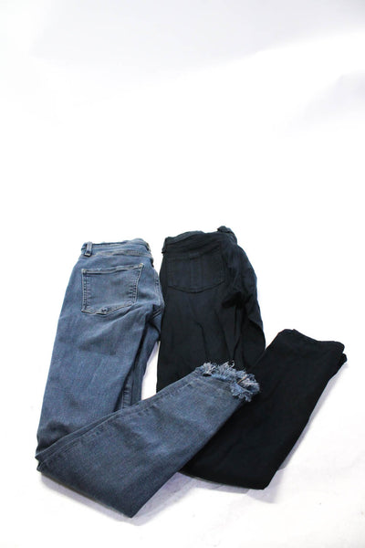 Rag & Bone Jean Agolde Womens Solid Dark Wash Skinny Jeans Blue Size 24 Lot 2