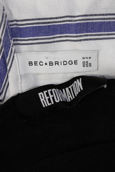 Bec & Bridge Reformation Womens Striped T-Shirt Blouse White Size XS/2 Lot 2