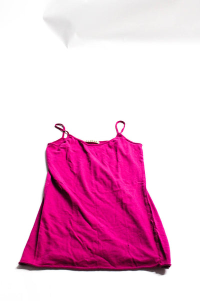 J Crew Velvet Womens Sleeveless Slim Fit Tank Tops Navy Blue Pink Size M Lot 2