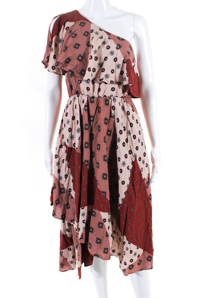 House of Harlow 1960 Womens Floral Print Sun Dress Red Size Extra Extrra Small
