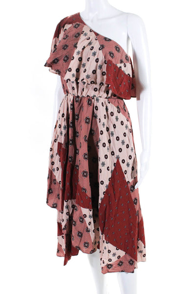 House of Harlow 1960 Womens Floral Print Sun Dress Red Size Extra Extrra Small