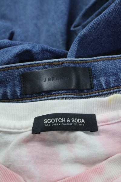 Scotch And Soda J Brand Tie Dye Tee Shirt Jeans Pants Yellow Size L 38 Lot 2