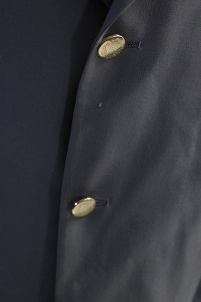 Hart Schaffner Marx Mens Woven Notched Collar Blazer Jacket Beige Size 43R