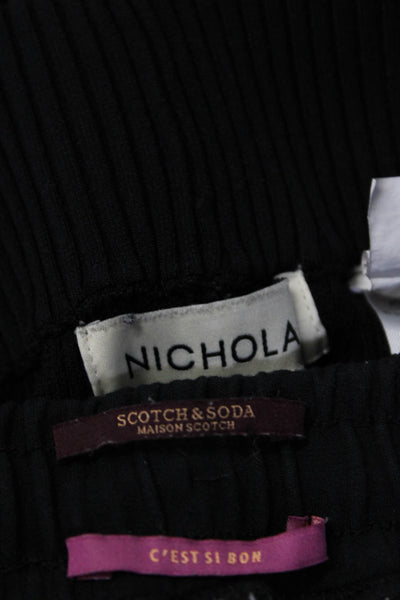 Scotch And Soda Nicholas Womens Drawstring Wide Leg Pants Black Size M L Lot 2