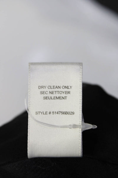 Rebecca Taylor Women's Silk Cotton Sheer Long Sleeve Blouse Black Size 6