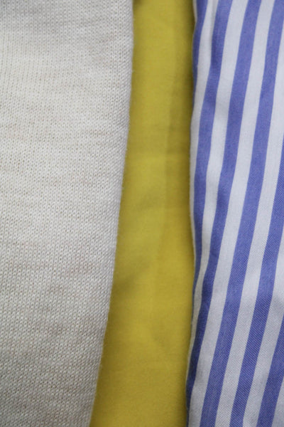 Zara Womens Striped Shirt Sheath Sweater Dresses Blue Yellow White Medium Lot 3