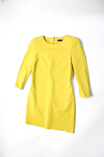 Zara Womens Striped Shirt Sheath Sweater Dresses Blue Yellow White Medium Lot 3