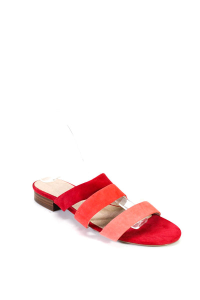 Alex + Alex Womens Suede Strappy Slide On Sandals Pink Size 7
