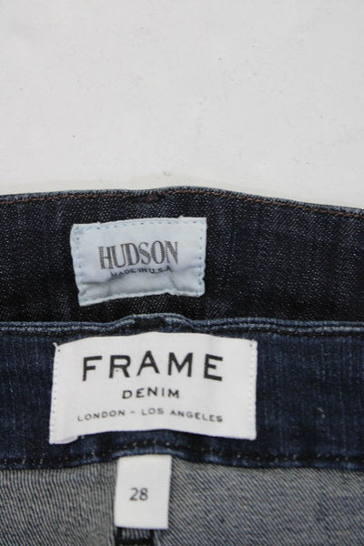 Hudson Frame Womens Blue Cotton Low Rise Ripped Skinny Leg Jeans Size 26 28 Lot2