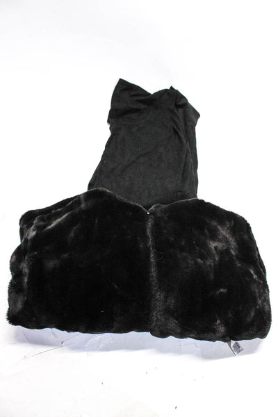 Zara Womens Coat Black Open Front Sleeveless Vest Top Size M Lot 2