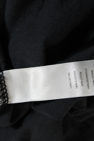 Alternative Womens Solid Cotton Distressed Short Sleeve T-Shirt Gray Size Medium