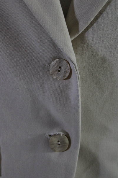 Avenue Montaigne Womens Two Button Jaclet White Size 5