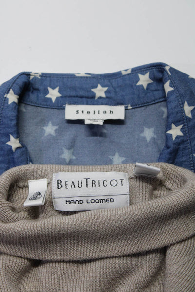 Beautricot Stellah Womens Turtleneck Sweater Dress Size Large Small Lot 2