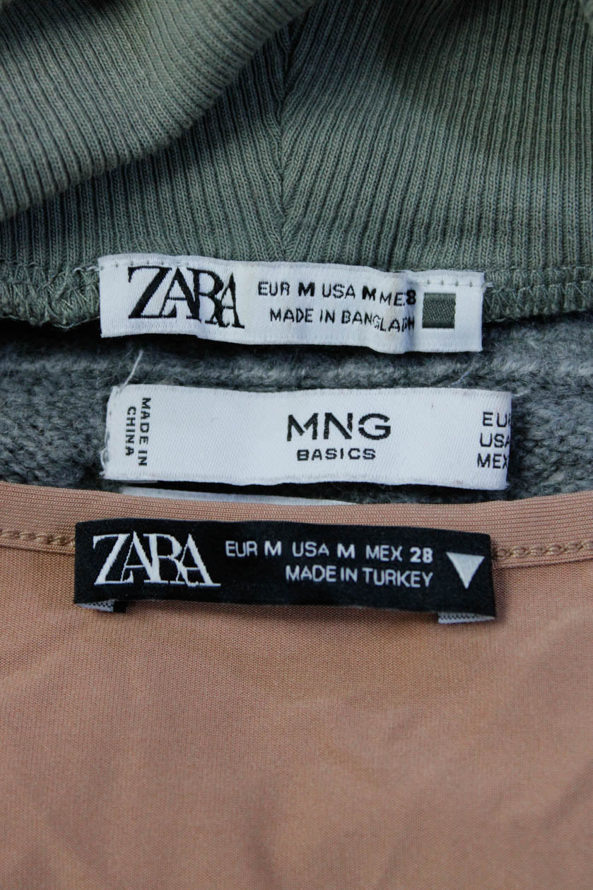 MNG Zara Womens Tops Blouses Cardigan Sweater Gray Size M Lot 3 - Shop  Linda's Stuff