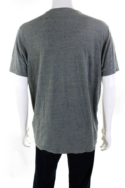 AG Adriano Goldschmied Mens V Neck Tee Shirt Gray Cotton Size Extra Large