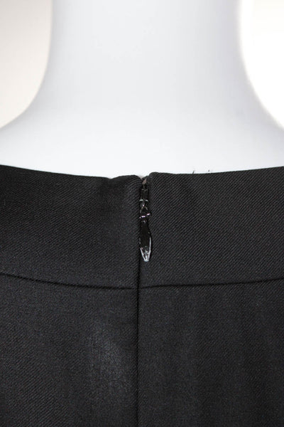 J Crew Womens Wool Darted Back Zipped Midi Empire Waist Dress Black Size 6
