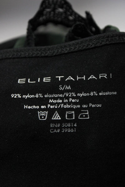 Elie Tahari Womens Floral Abstract Chiffon Top Blouse Skirt Size 6 Medium Lot 2
