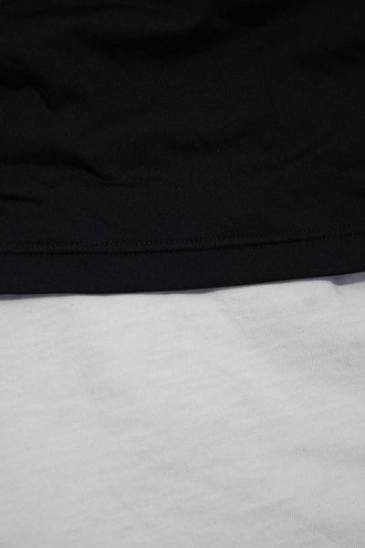 Athleta Womens Short Sleeve Tee Shirt Sports Bra Black White Small Medium Lot 2