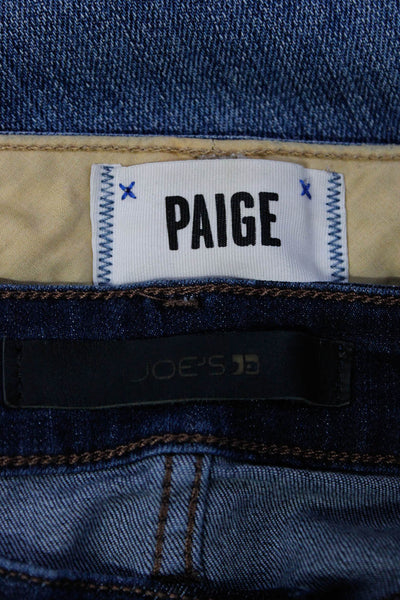 Paige Joe's Womens Distressed Low Rise Skinny Jeans Dark Blue Size 24 25 Lot 2
